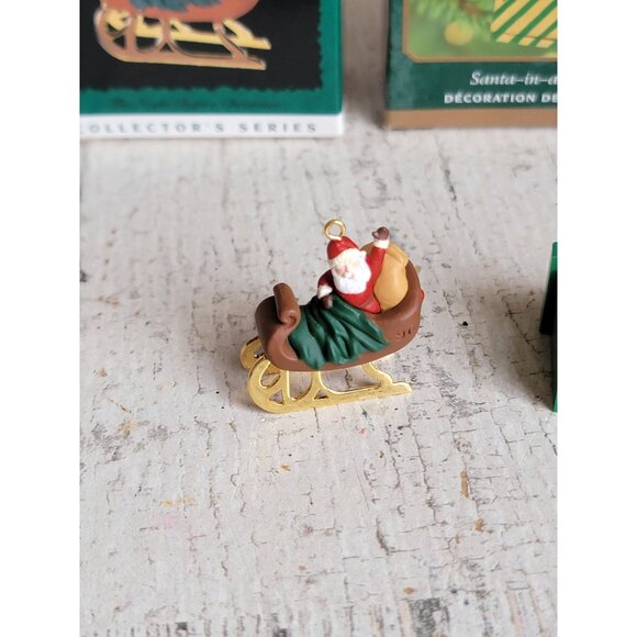 Hallmark miniature Santa variety gift box like Coke ornament Xmas set - Picture 3 of 5